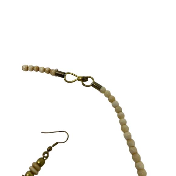 Carved Elephant Pendant Vintage Bovine Bone Bead Necklaces Lot, Used - Picture 8 of 8